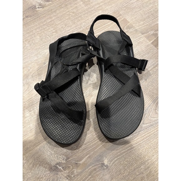 Chaco Z/Cloud Black Sport Sandals Adjustable Straps Comfortable Walking Sz‎ 11